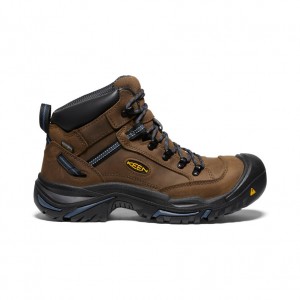 Keen Braddock AL Waterproof Mid Erkek Iş Botu Kahverengi Mavi | EVH3710BX