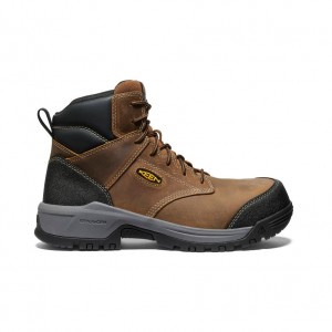 Keen Evanston 6" ESD Boot Erkek Iş Botu Kahverengi Siyah | UMK7519KL