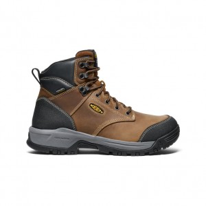 Keen Evanston 6" Waterproof Erkek Iş Botu Kahverengi Siyah | QZC3031OK