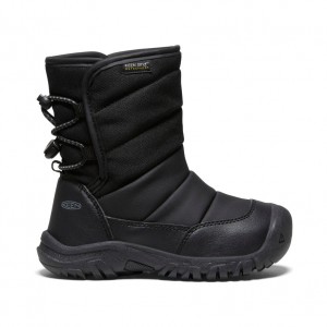 Keen Puffrider Waterproof Winter Çocuk Kar Botu Siyah Gri | AYL1888ZW