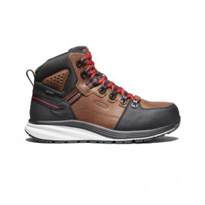 Keen Red Hook Waterproof Erkek Iş Botu Kahverengi Siyah | KOB6838LD