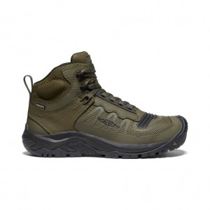 Keen Reno Waterproof Mid Erkek Iş Botu Koyu Zeytin Yeşili Siyah | GWQ672SU