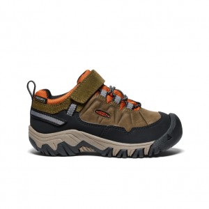 Keen Targhee IV Waterproof Çocuk Yürüyüş Ayakkabısı Koyu Zeytin Yeşili Altın | TGH6253VU