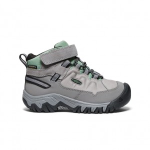 Keen Targhee IV Waterproof Çocuk Yürüyüş Botu Gri Yeşil | QOK880VL