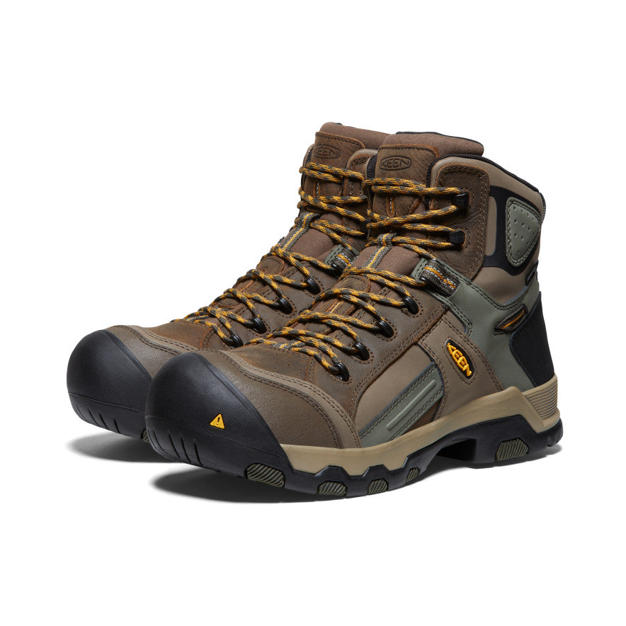 Keen Davenport AL Waterproof Mid Erkek Iş Botu Kahverengi | ISM3344NE