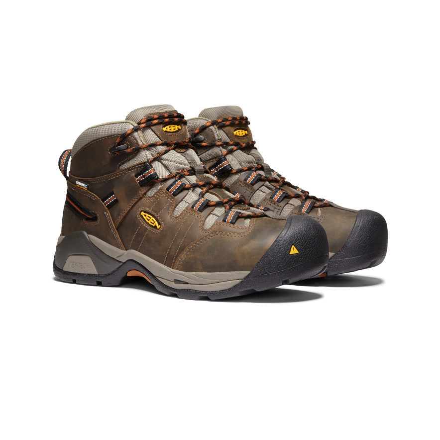 Keen Detroit XT Waterproof Erkek Iş Botu Siyah Zeytin Yeşili Kahverengi | BEC9669YO