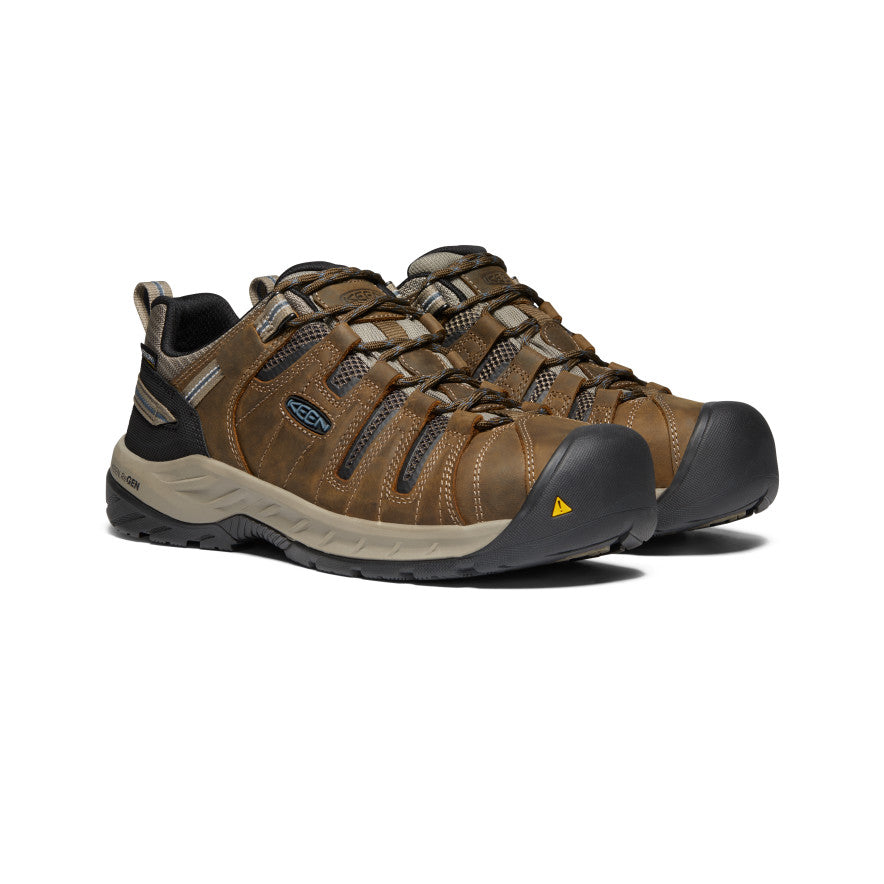 Keen Flint II Waterproof Erkek Iş Ayakkabısı Kahverengi Mavi | JOC6451DY