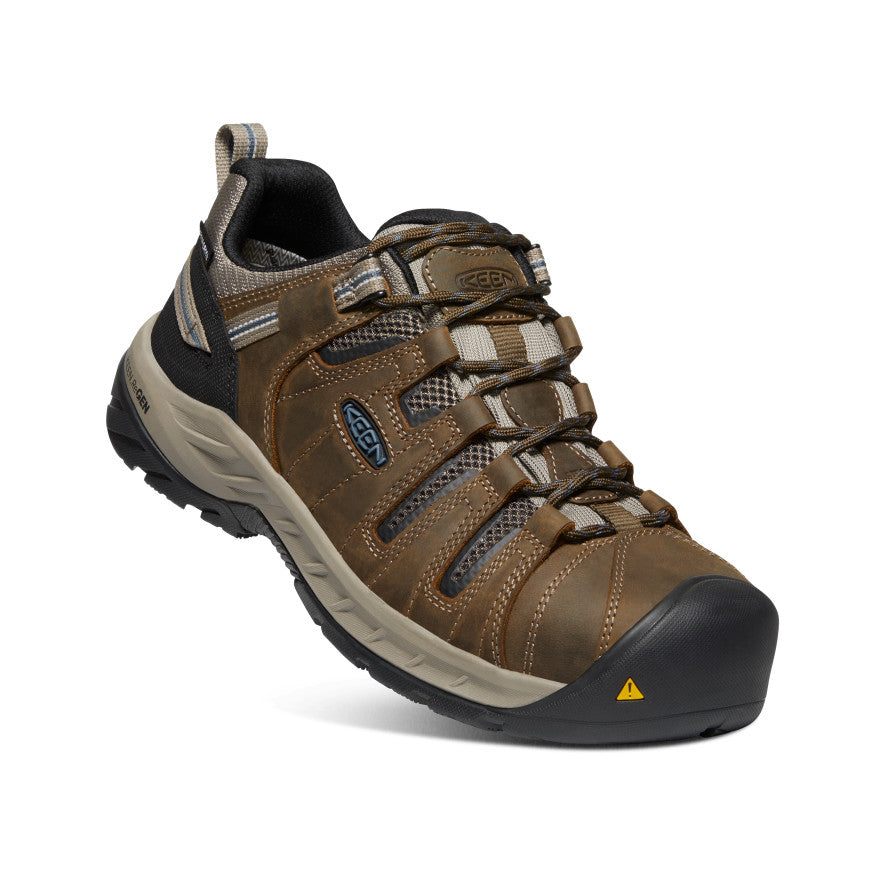 Keen Flint II Waterproof Erkek Iş Ayakkabısı Kahverengi Mavi | JOC6451DY