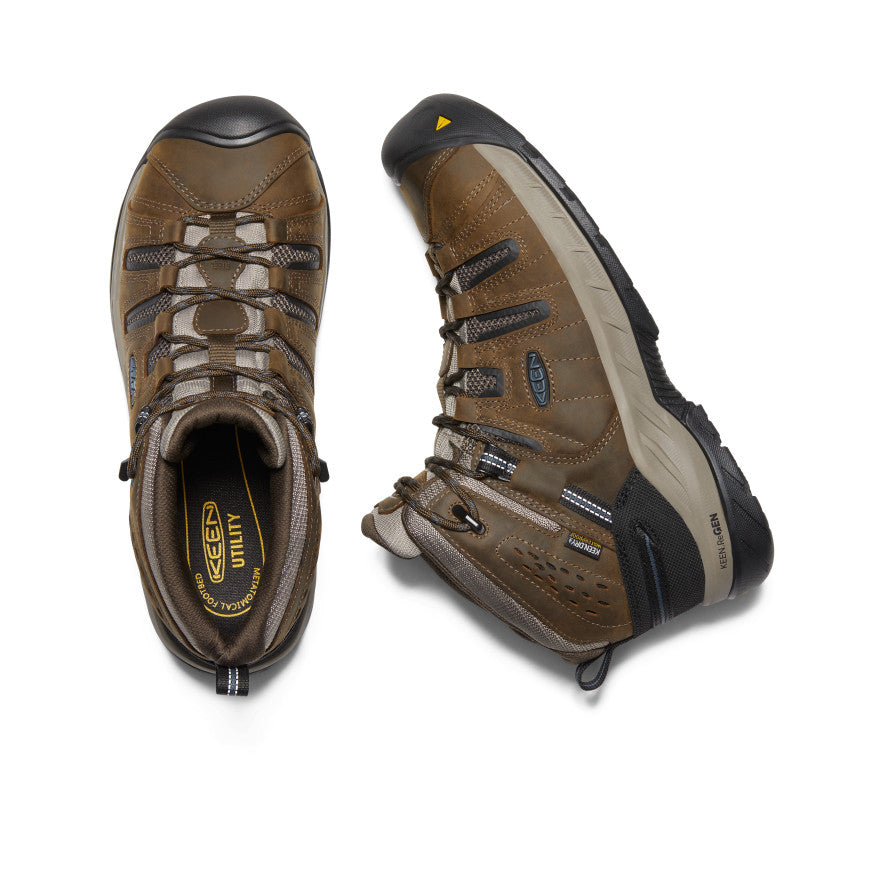 Keen Flint II Waterproof Erkek Iş Botu Kahverengi Mavi | TLU7156FS