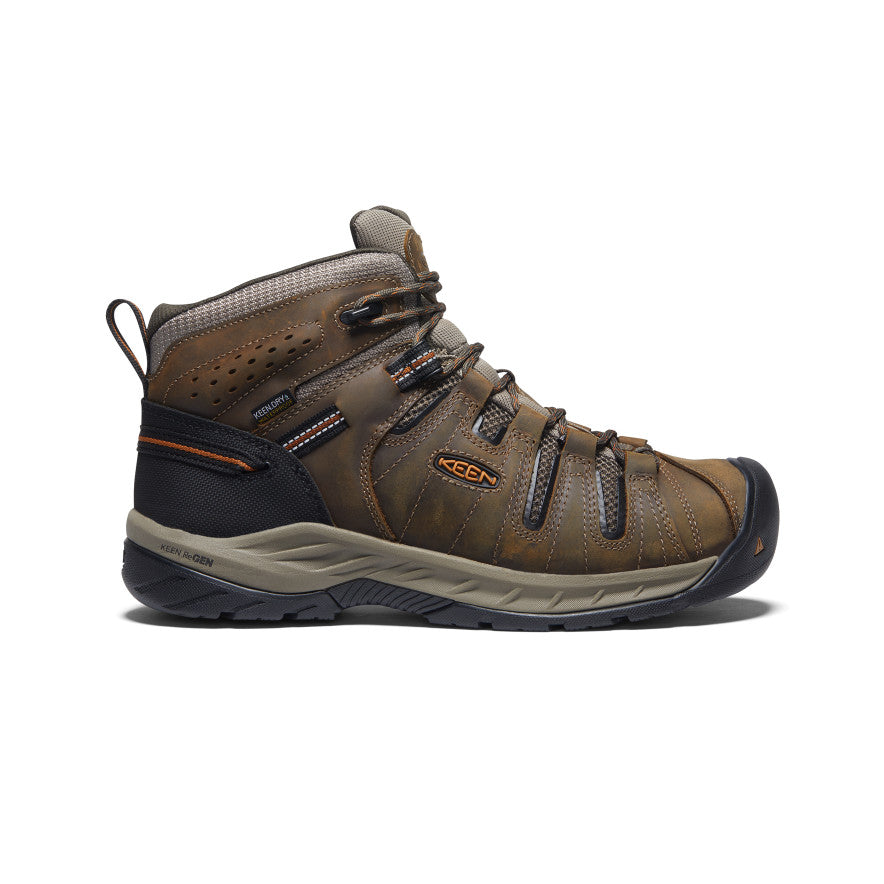 Keen Flint II Waterproof Mid Erkek Iş Botu Siyah Zeytin Yeşili | LDG1294BC