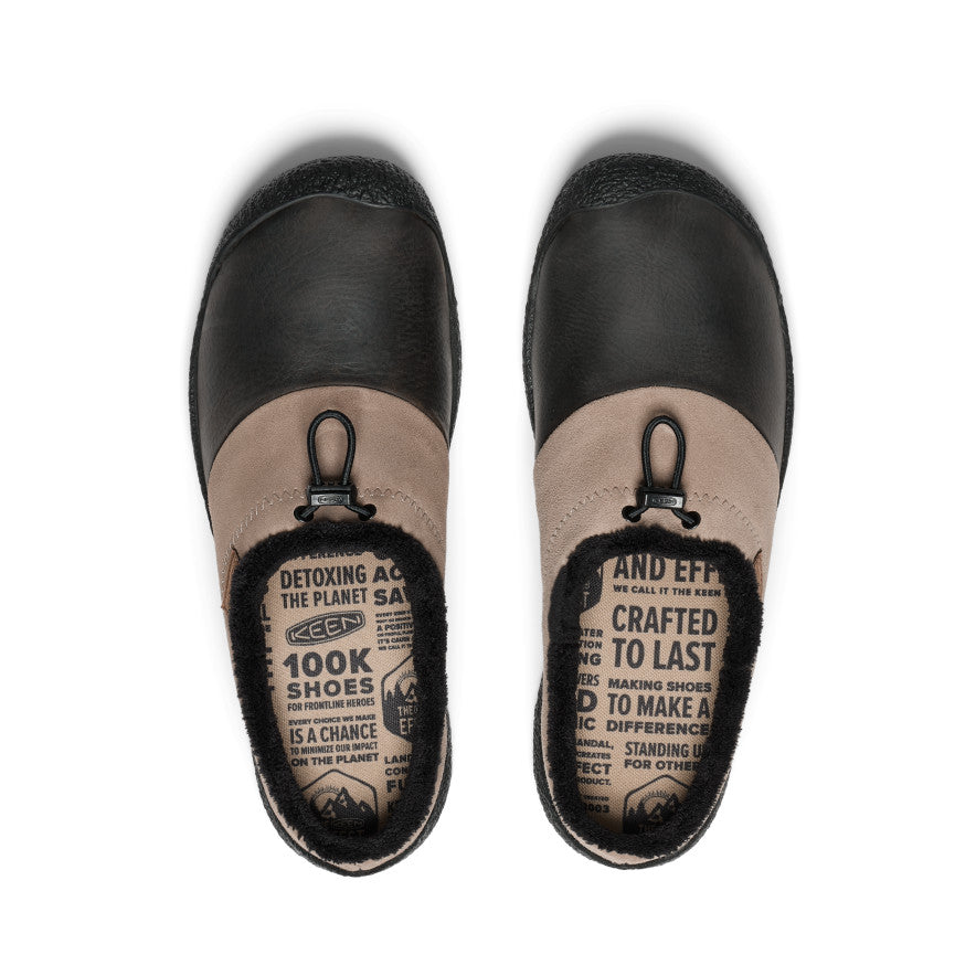 Keen Howser III Leather Slide Erkek Slip On Ayakkabı Bej Rengi Siyah | DPC7444EG