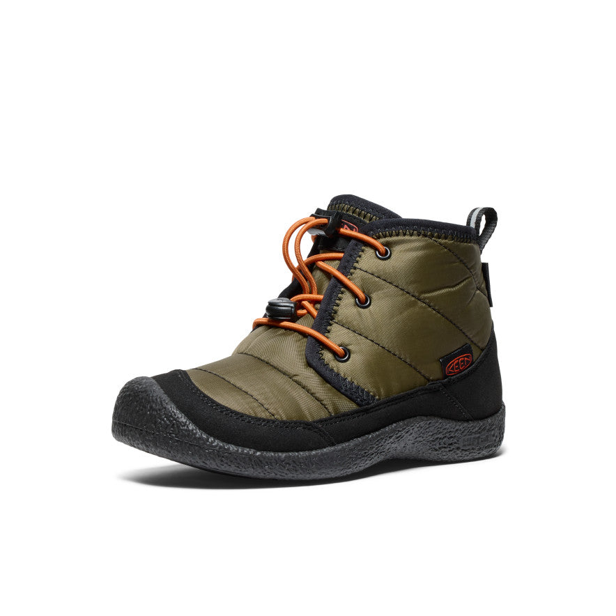 Keen Howser II Waterproof Big Çocuk Chukka Bot Koyu Zeytin Yeşili Altın | FAU9952SX