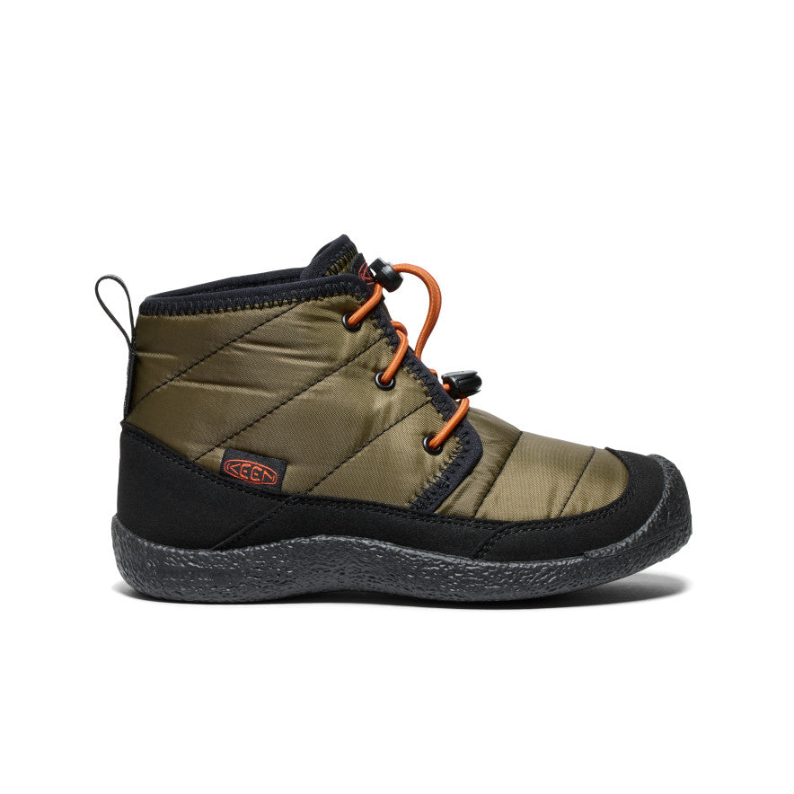 Keen Howser II Waterproof Big Çocuk Chukka Bot Koyu Zeytin Yeşili Altın | FAU9952SX