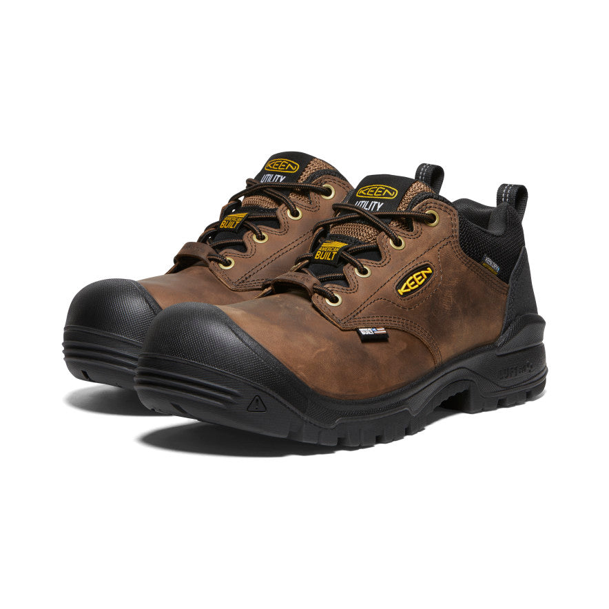 Keen Independence Oxford Waterproof Erkek Iş Ayakkabısı Kahverengi Siyah | QJV2891MP