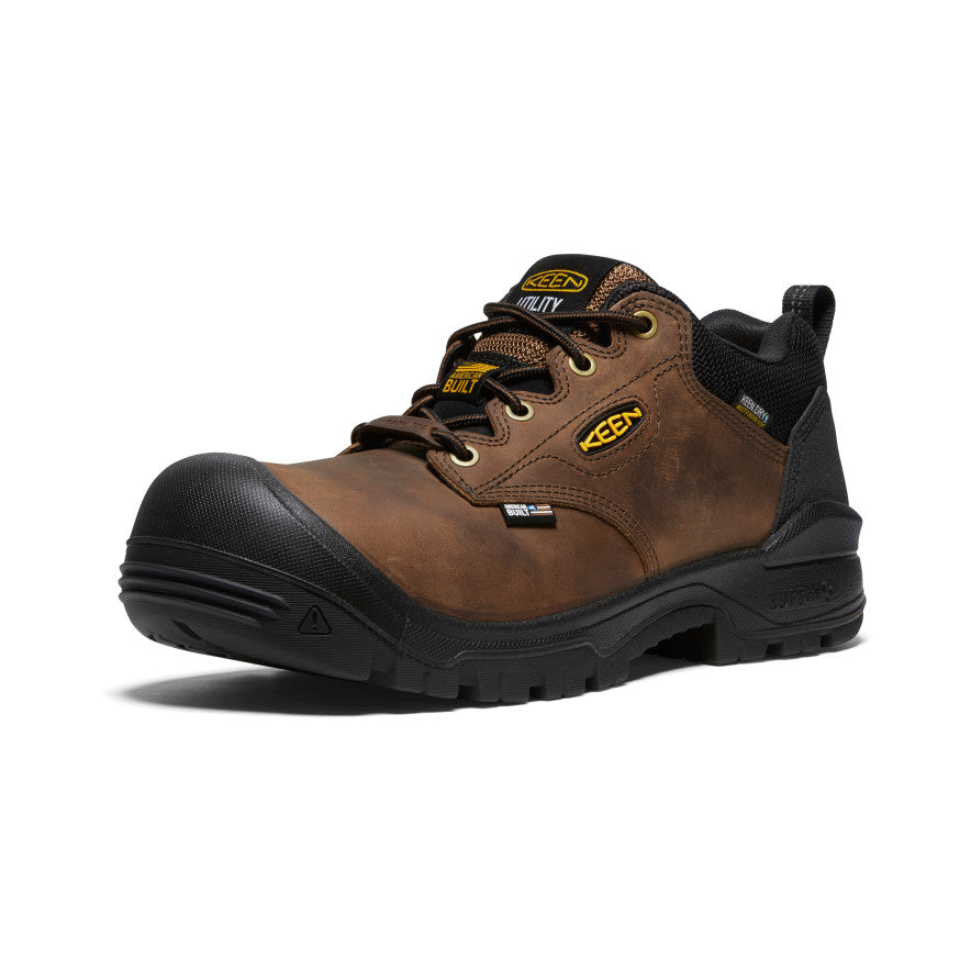 Keen Independence Oxford Waterproof Erkek Iş Ayakkabısı Kahverengi Siyah | QJV2891MP