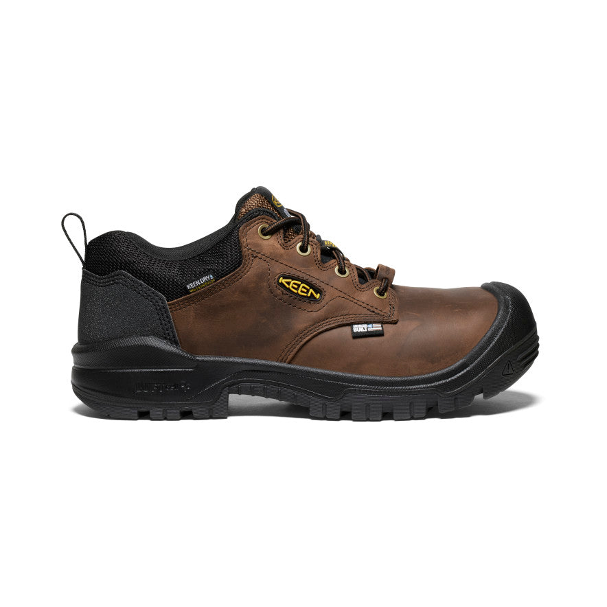 Keen Independence Oxford Waterproof Erkek Iş Ayakkabısı Kahverengi Siyah | QJV2891MP