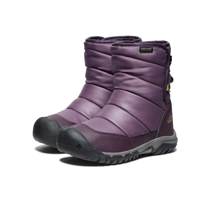 Keen Puffrider Waterproof Winter Big Çocuk Kar Botu Siyah Mor Yeşil | ZFF705QK