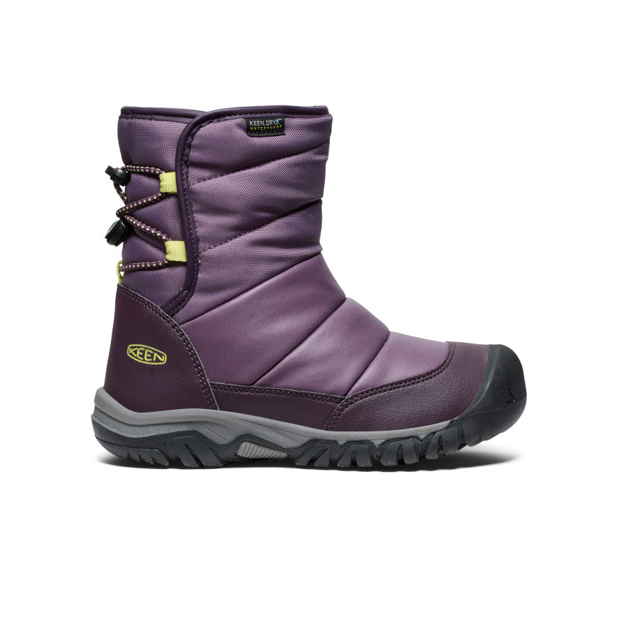 Keen Puffrider Waterproof Winter Big Çocuk Kar Botu Siyah Mor Yeşil | ZFF705QK