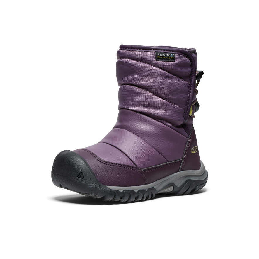 Keen Puffrider Waterproof Winter Çocuk Kar Botu Siyah Mor Yeşil | YDA9670NY