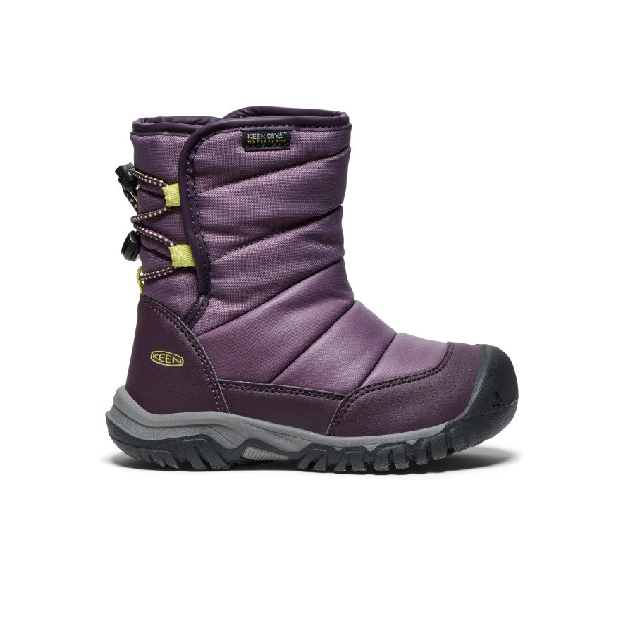 Keen Puffrider Waterproof Winter Çocuk Kar Botu Siyah Mor Yeşil | YDA9670NY