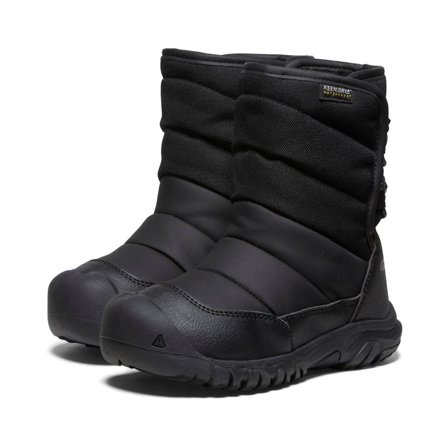 Keen Puffrider Waterproof Winter Çocuk Kar Botu Siyah Gri | AYL1888ZW