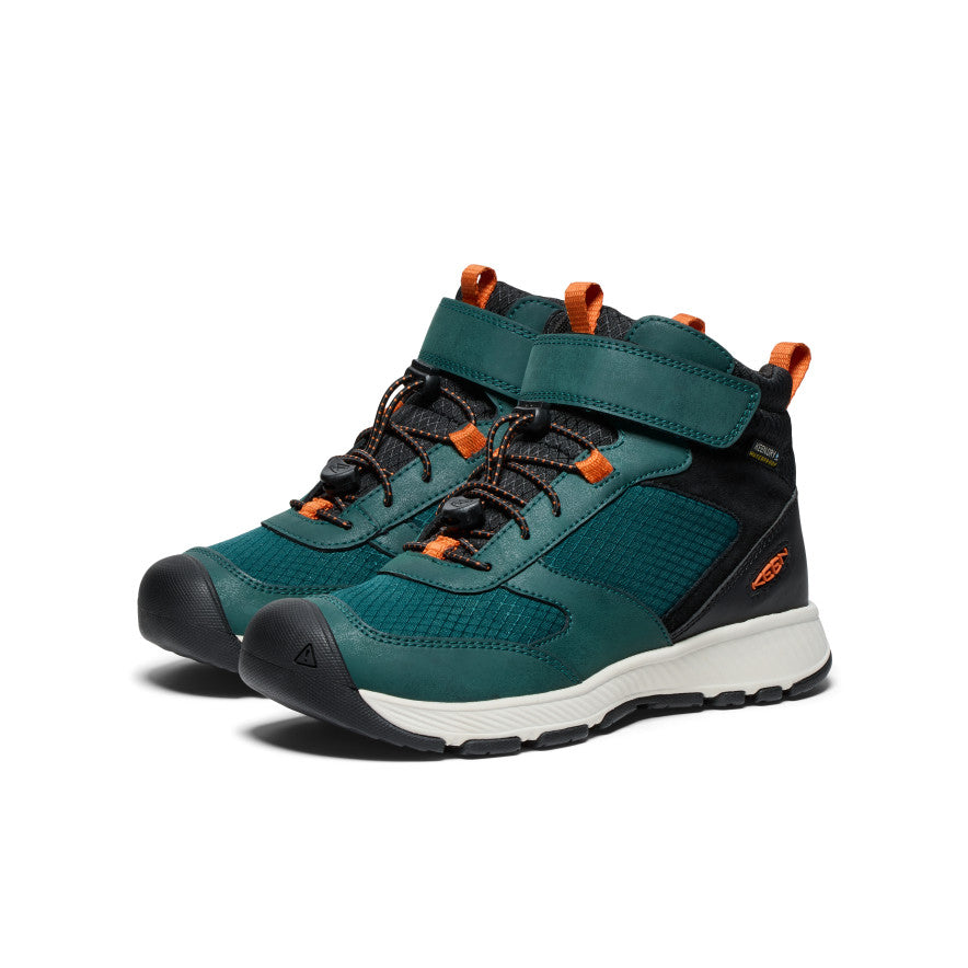 Keen Skua Waterproof Big Çocuk Iş Botu Koyu Yeşil Altın | PVX765QJ