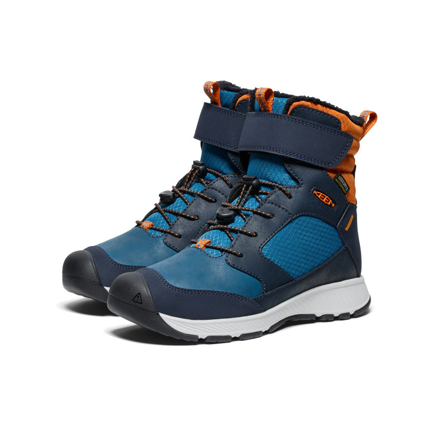 Keen Skua Waterproof Winter Big Çocuk Kar Botu Mavi Altın | HIP877BP