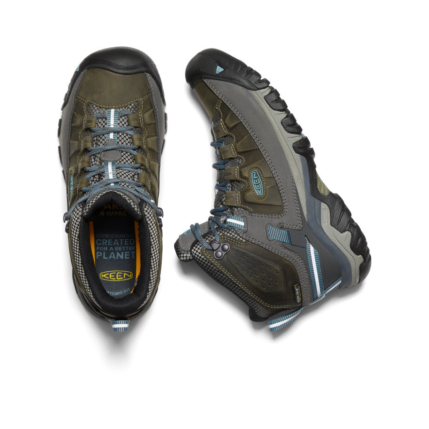 Keen Targhee III Waterproof Mid Kadın Iş Botu Yeşil Mavi | UHF6558UA